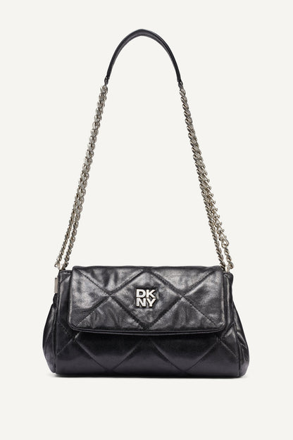 SOHO SMALL FLAP CROSSBODY BAG Coffee Bean | DKNY