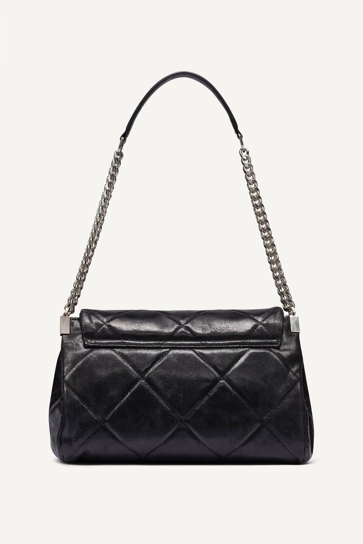 SOHO MEDIUM SHOULDER BAG Black/Silver | DKNY