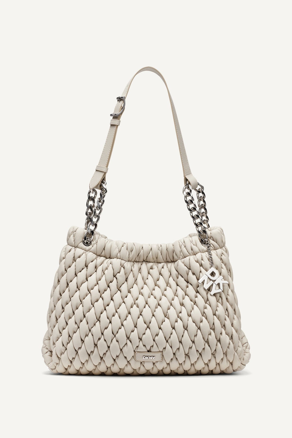 RAYA SHOULDER BAG Black / Gold | DKNY