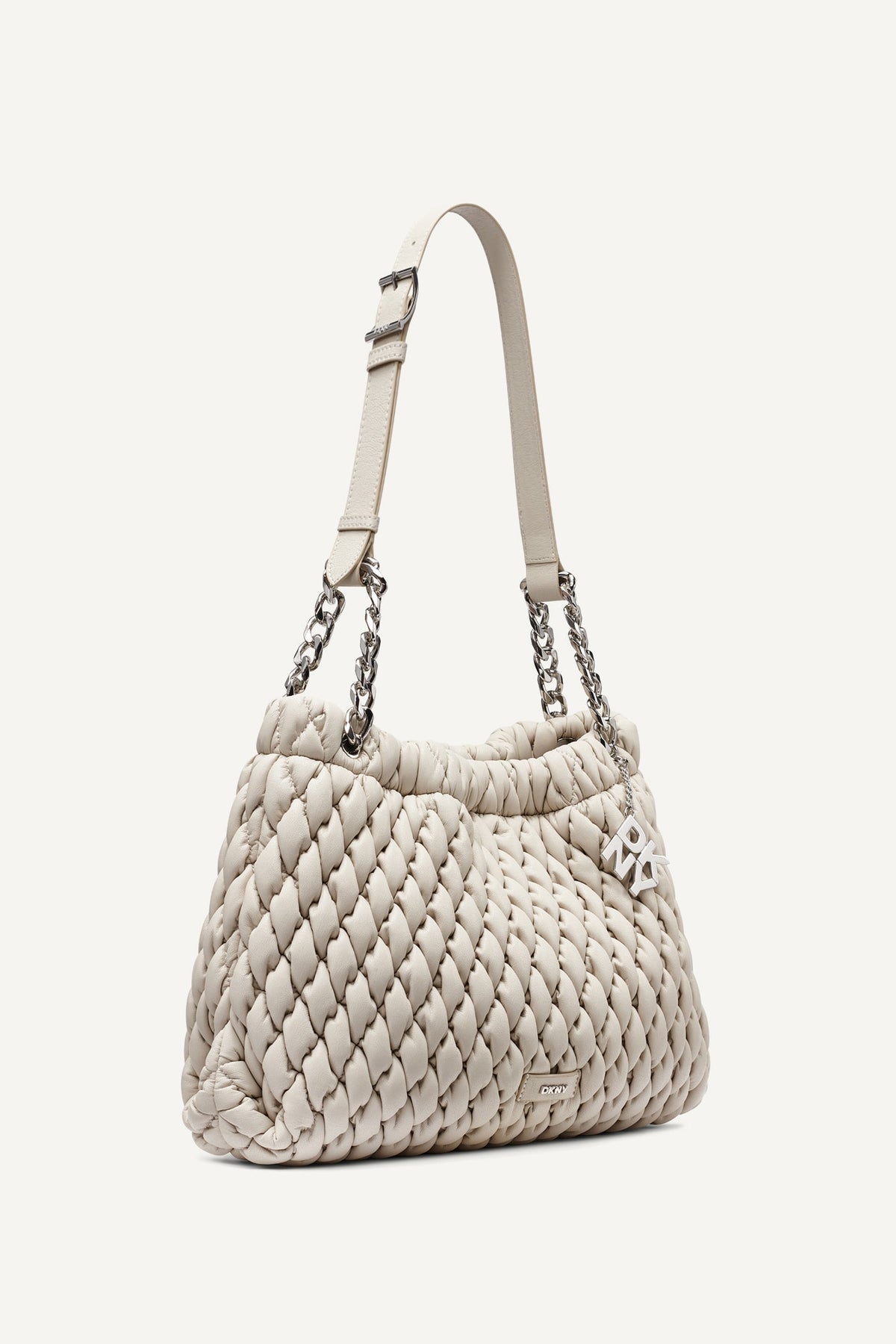 RAYA SHOULDER BAG Black / Gold | DKNY