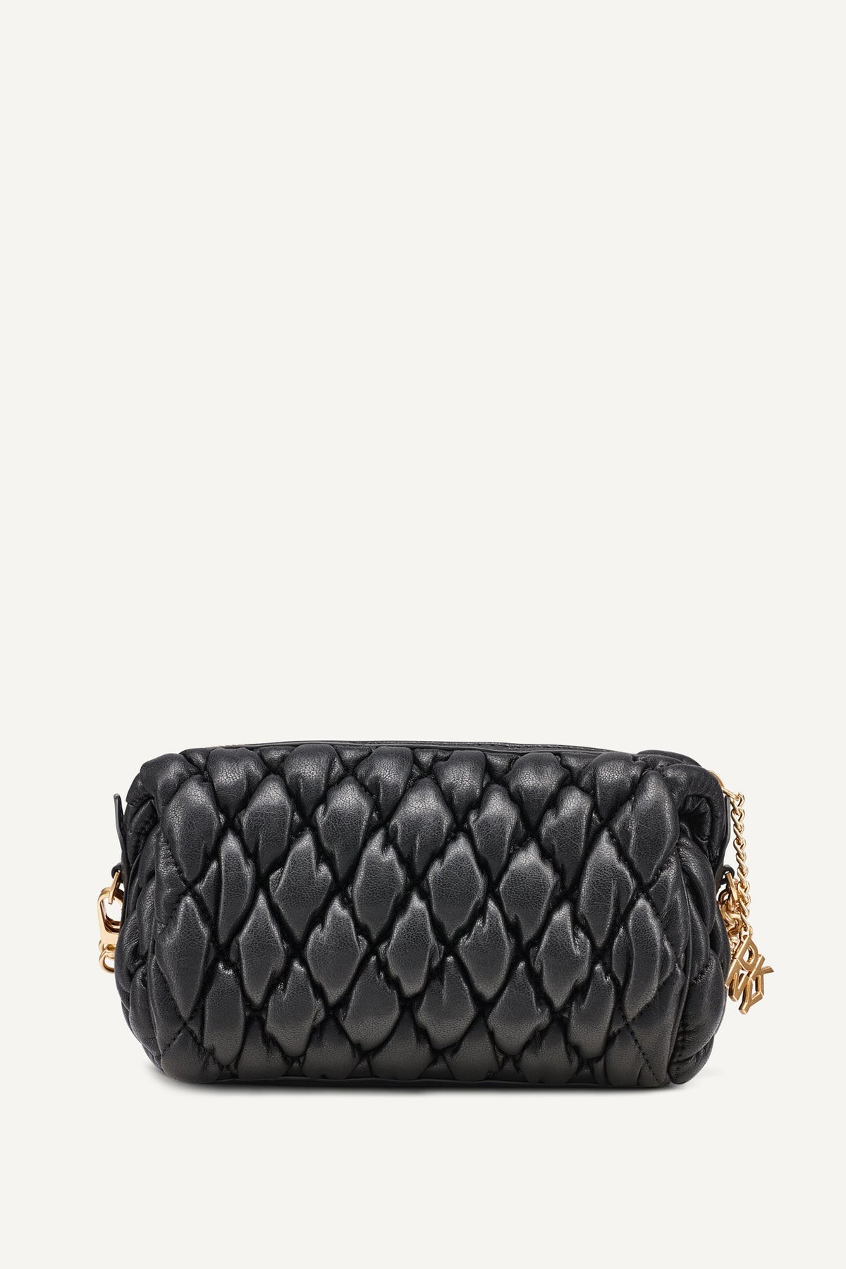 RAYA SMALL SHOULDER BAG Black / Gold | DKNY