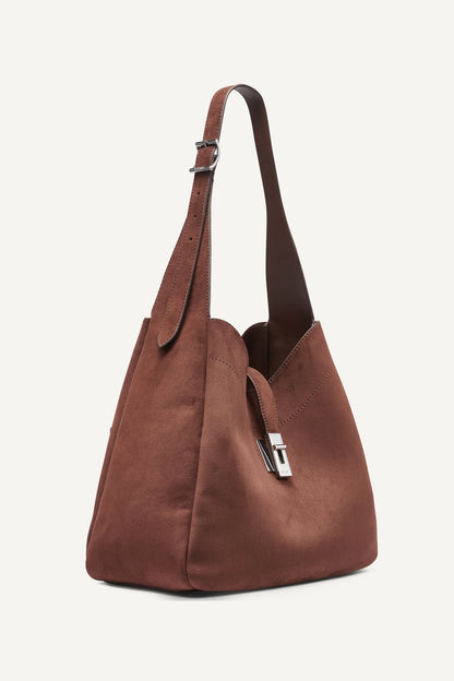 DARIA LARGE HOBO BAG Chocolate | DKNY