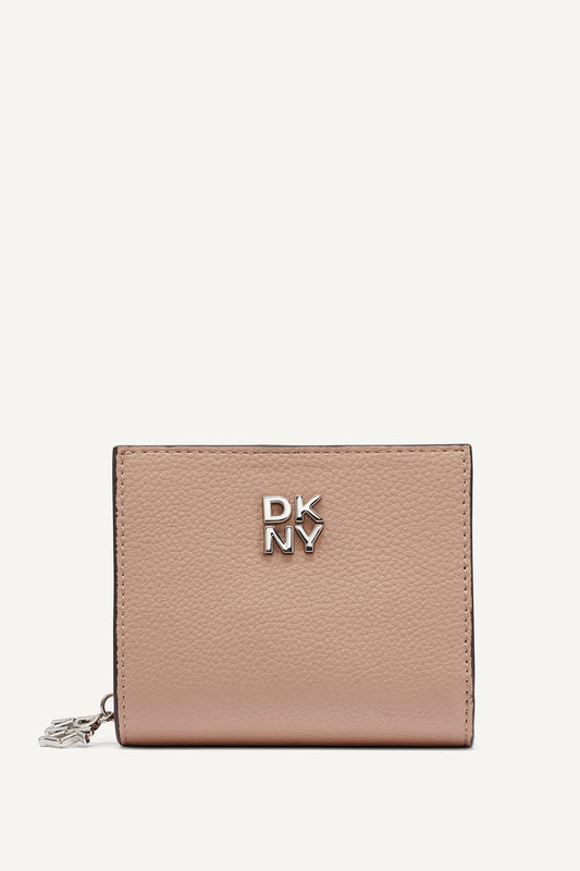 SARAH BIFOLD ZIP WALLET Black/Silver | DKNY