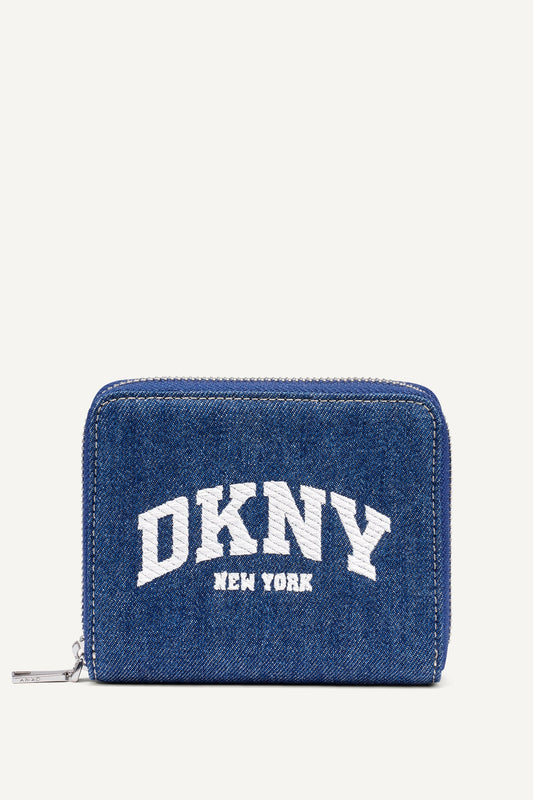 HADLEE SMALL ZIP AROUND WALLET Denim | DKNY