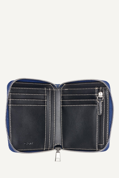 HADLEE SMALL ZIP AROUND WALLET Denim | DKNY
