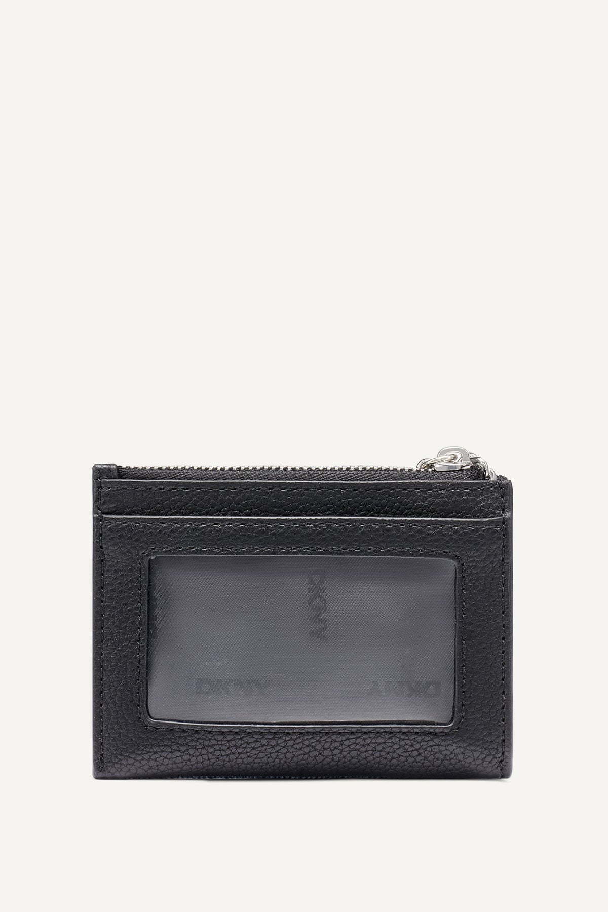 SARAH TOP ZIP CARD HOLDER Denim/Black | DKNY