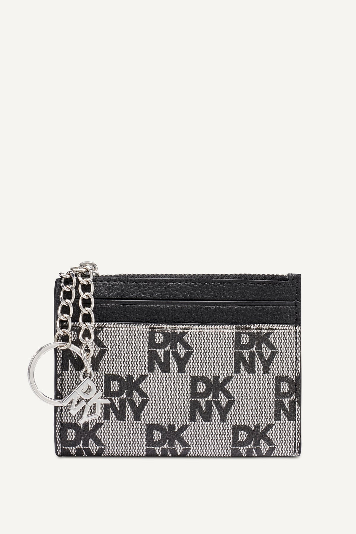 SARAH TOP ZIP CARD HOLDER Chino/Cappuccino | DKNY