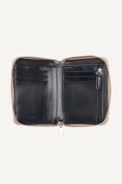 PAULA SMALL ZIP AROUND WALLET Cappuccino | DKNY