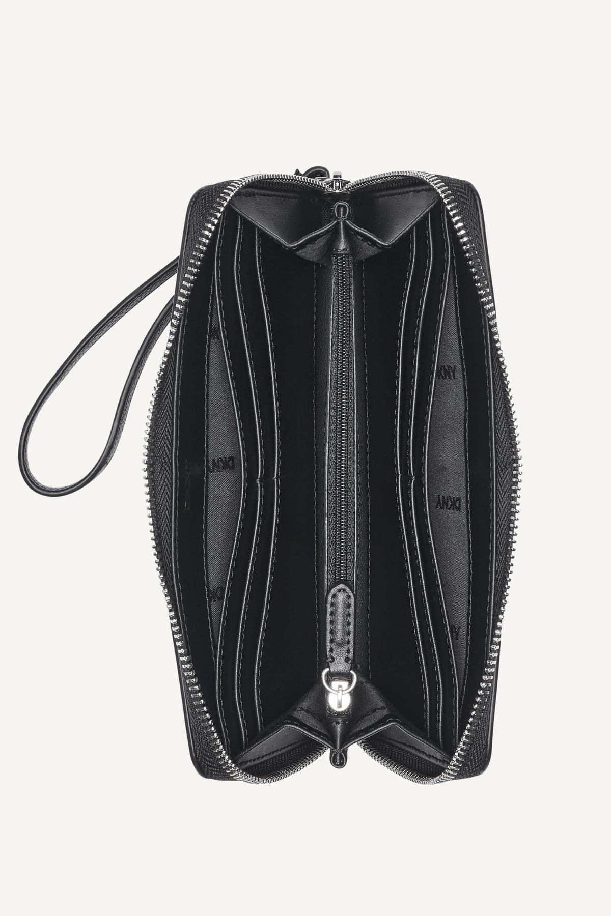 ETTA LARGE ZIP AROUND WALLET Marshmallow | DKNY