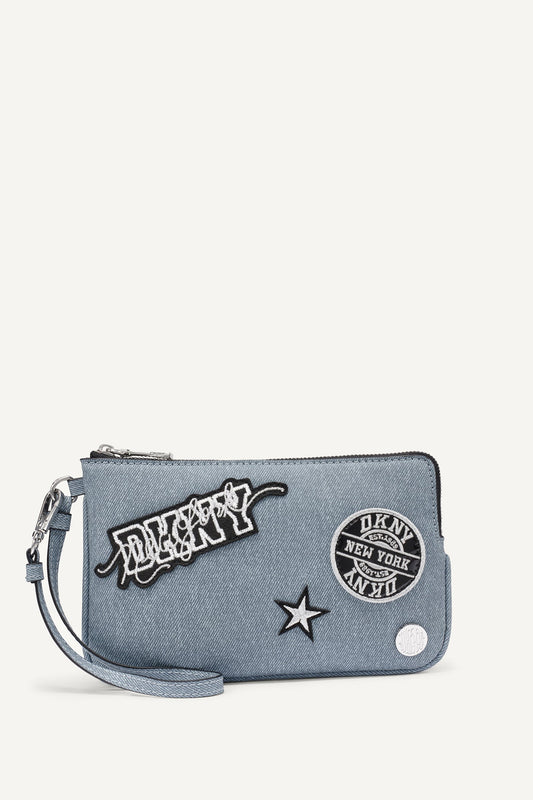 SARAH WRISTLET Denim | DKNY