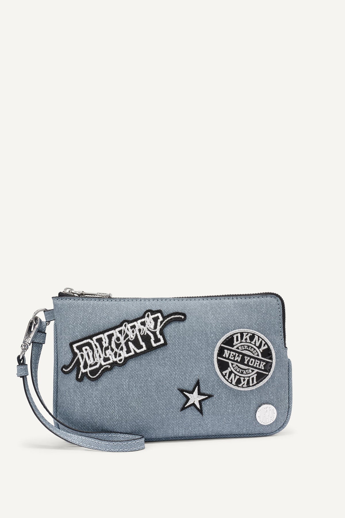 SARAH WRISTLET Denim | DKNY