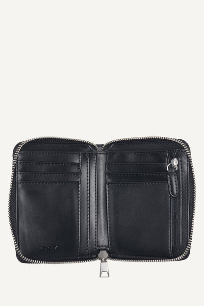 ETTA SMALL ZIP AROUND WALLET Black | DKNY