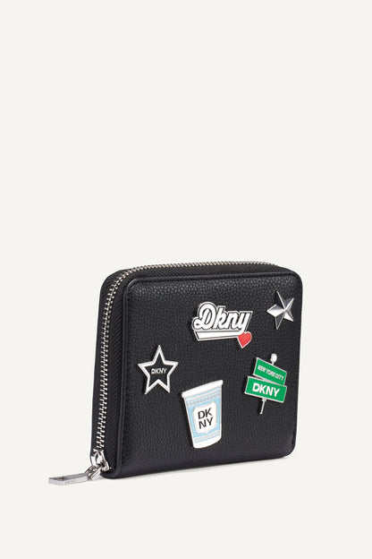 ETTA SMALL ZIP AROUND WALLET Black | DKNY