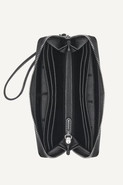 ETTA LARGE ZIP AROUND WALLET Black | DKNY