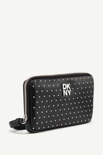 JENNY LARGE ZIP AROUND WALLET Black | DKNY