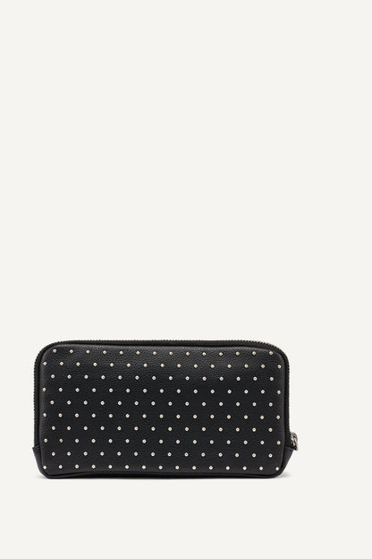 JENNY LARGE ZIP AROUND WALLET Black | DKNY