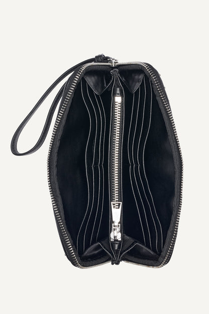 JENNY LARGE ZIP AROUND WALLET Black | DKNY