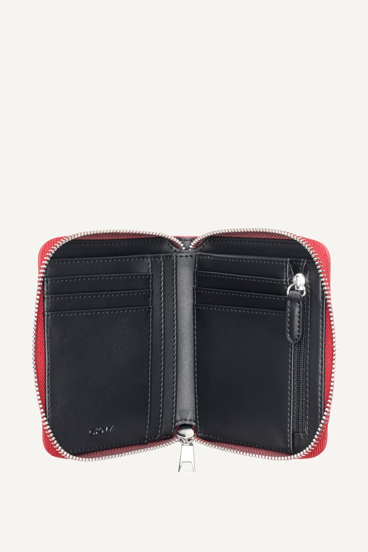 HADLEE SMALL ZIP AROUND WALLET BRIGHT RED | DKNY