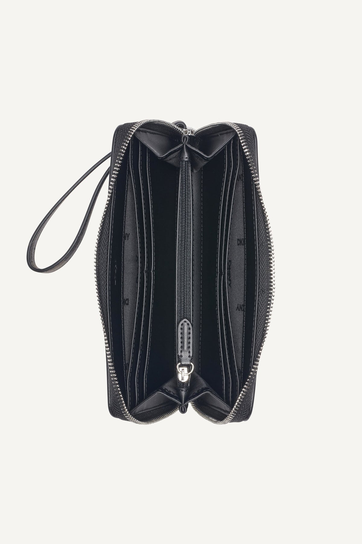 HADLEE LARGE ZIP AROUND WALLET WITH WRISTLET Camouflage | DKNY