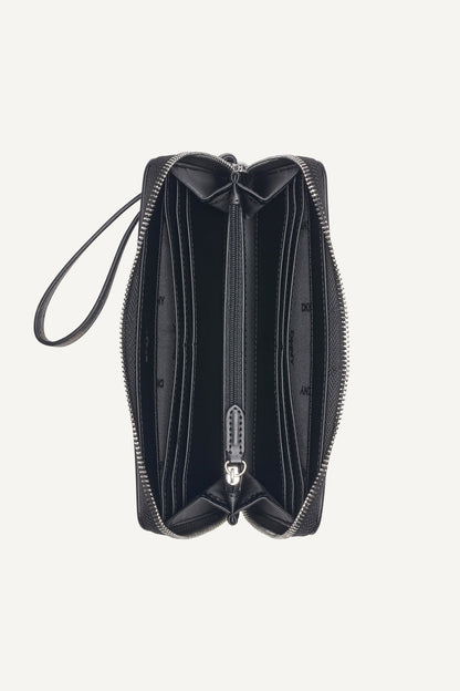 HADLEE LARGE ZIP AROUND WALLET WITH WRISTLET Camouflage | DKNY