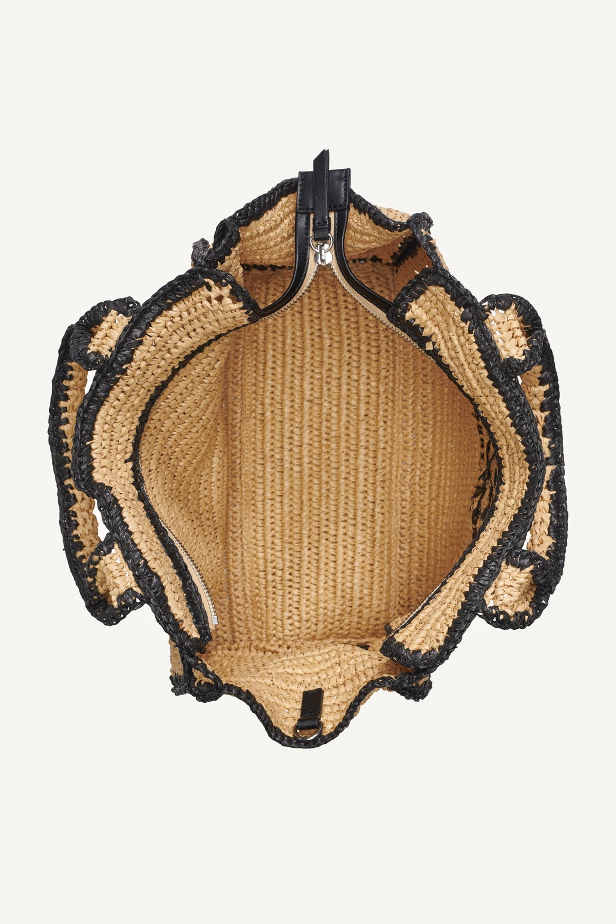 HADLEE MEDIUM WOVEN TOTE Natural/Black | DKNY