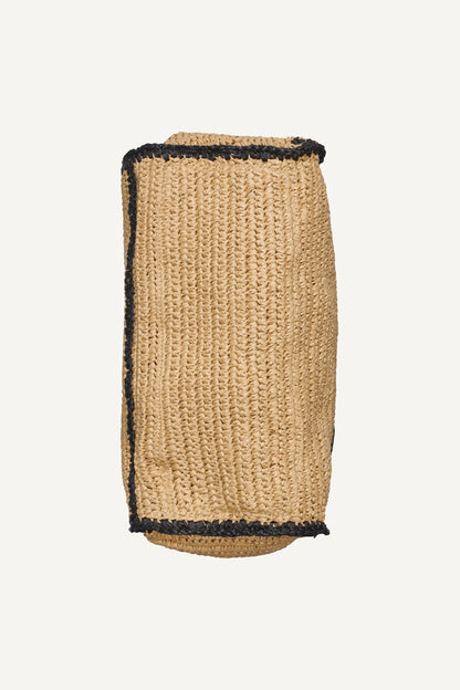 HADLEE MEDIUM WOVEN TOTE Natural/Black | DKNY