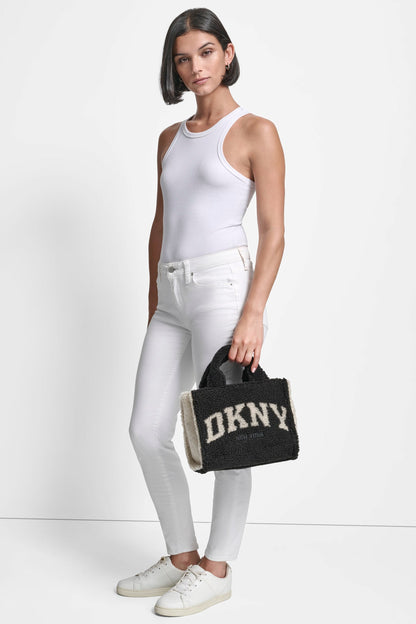 HADLEE SMALL TOTE BLACK/SILVER | DKNY