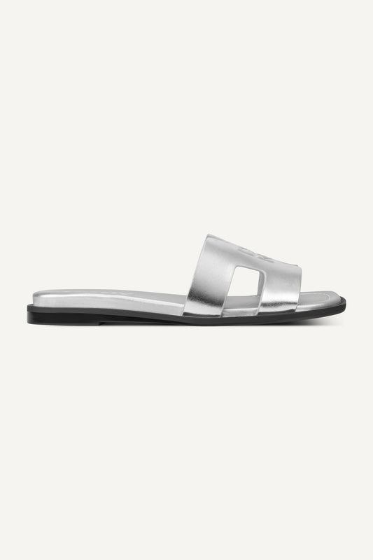 COLUMBA FLAT SLIDE Silver | DKNY