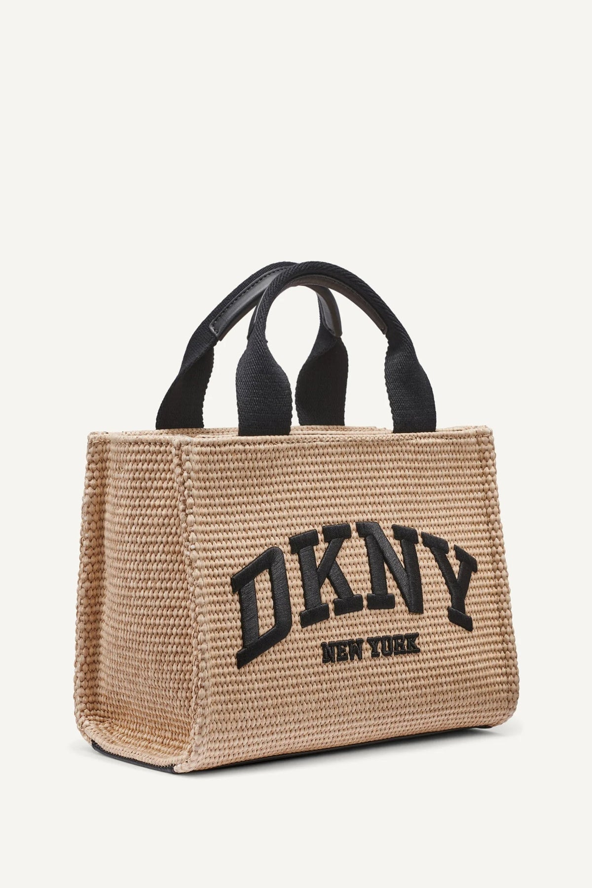 HADLEE SMALL STRAW LOGO TOTE Hot Pink | DKNY