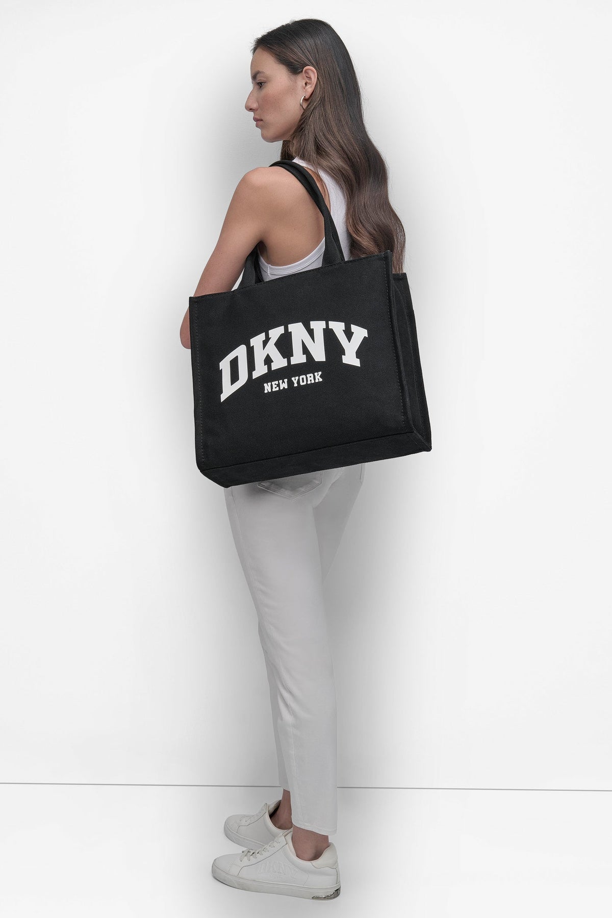 HADLEE LARGE TOTE Light City Khaki/Marshmallow | DKNY