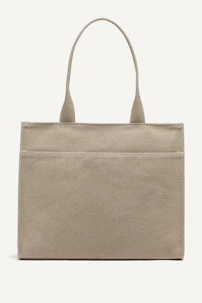 HADLEE LARGE TOTE Light City Khaki/Marshmallow | DKNY