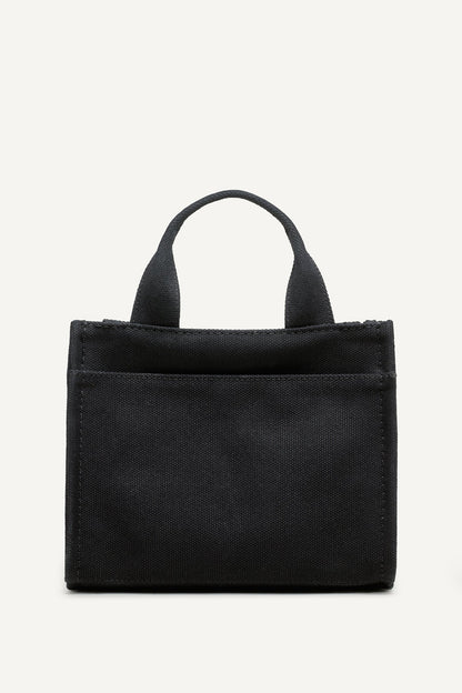HADLEE CANVAS SMALL LOGO TOTE Light Khaki/Marshmallow | DKNY