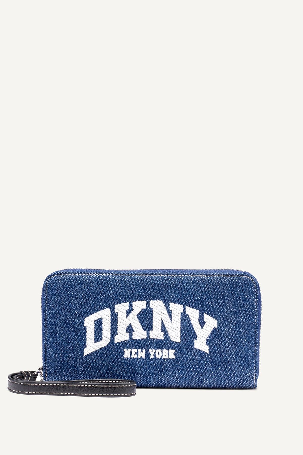 HADLEE LARGE ZIP AROUND WALLET Denim | DKNY