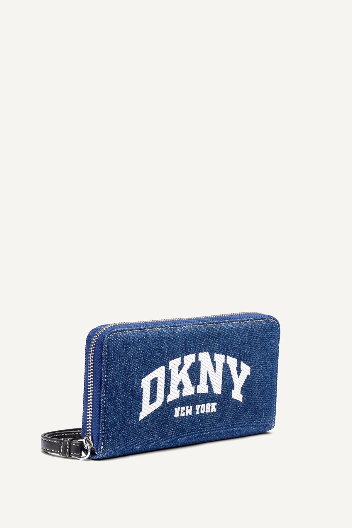 HADLEE LARGE ZIP AROUND WALLET Denim | DKNY
