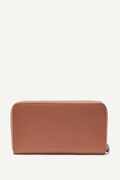 HADLEE LARGE ZIP AROUND WALLET SILVER | DKNY