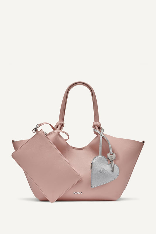 PAULA HEART MEDIUM COMMUTER TOTE Pale Blush | DKNY
