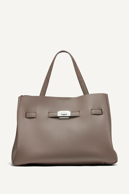 BRYAR LARGE SATCHEL Silver | DKNY