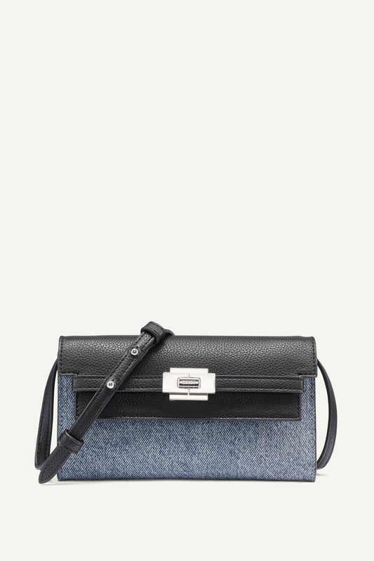 BRYAR CROSSBODY Denim/Black | DKNY
