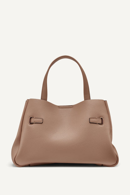 BRYAR SMALL SATCHEL Black/Silver | DKNY