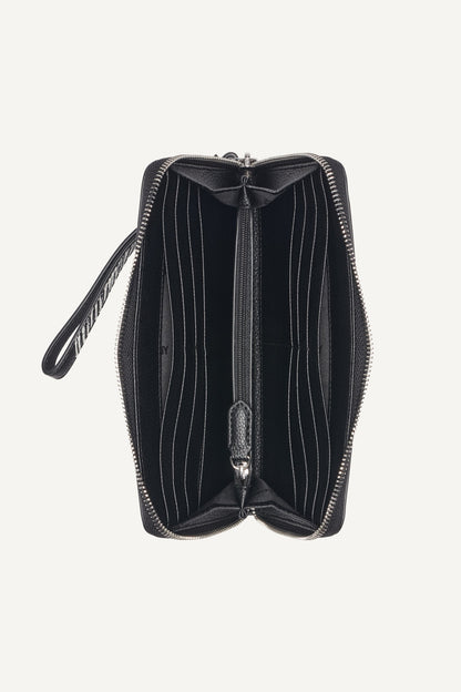 BRYAR LARGE ZIP AROUND WALLET WITH WRISTLET Marshmallow | DKNY