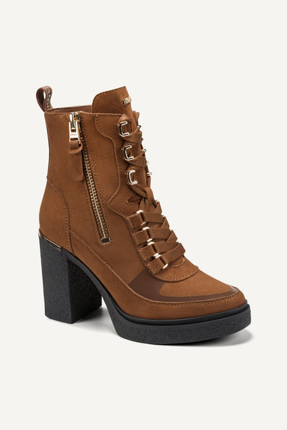 TOIA LACE-UP PLATFORM BOOTIE Walnut | DKNY