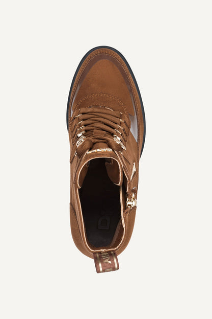 TOIA LACE-UP PLATFORM BOOTIE Walnut | DKNY