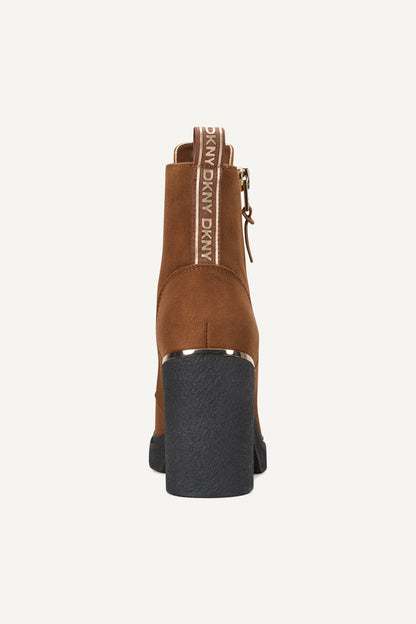 TOIA LACE-UP PLATFORM BOOTIE Walnut | DKNY