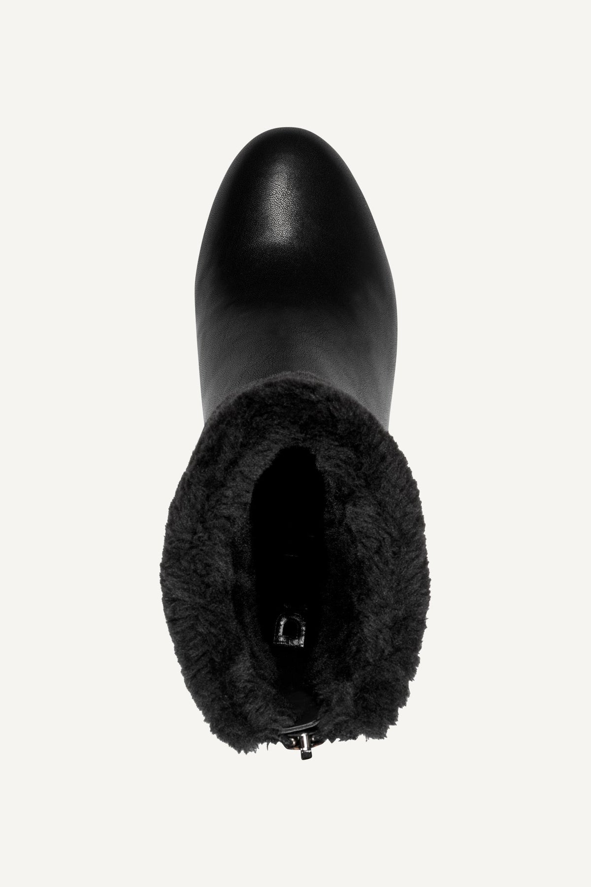 NADRA FAUX SHEARLING WEDGE BOOTIE Black | DKNY