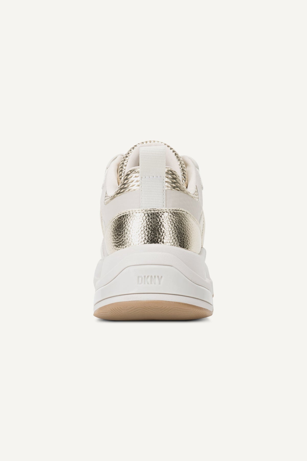 JUNA LACE-UP SNEAKERS WHITE GOLD | DKNY