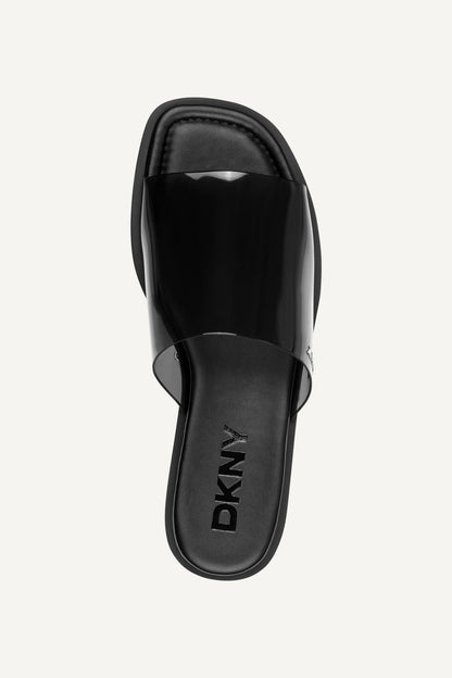 CATALINE FLAT SLIDE SANDAL Black | DKNY