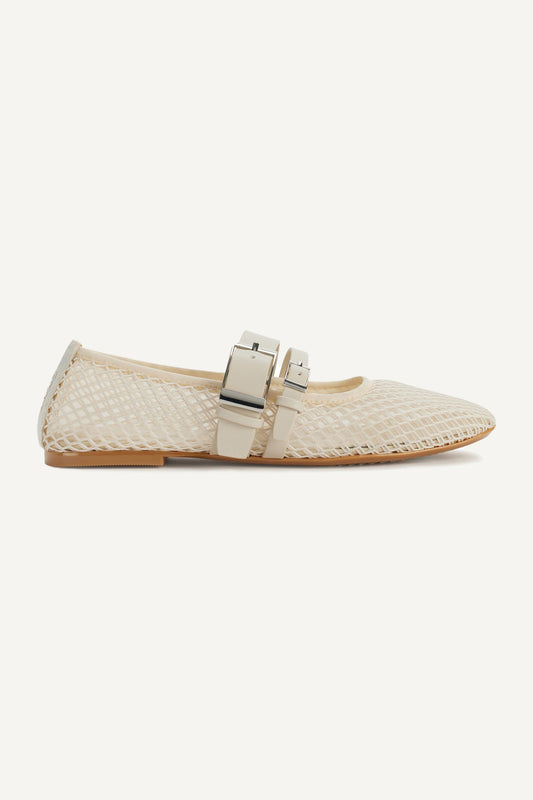 DADE MESH MARY JANE FLAT KHAKI | DKNY
