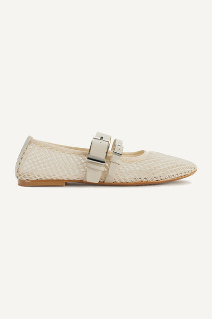 DADE MESH MARY JANE FLAT KHAKI | DKNY