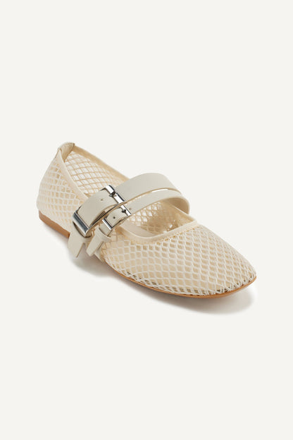 DADE MESH MARY JANE FLAT KHAKI | DKNY
