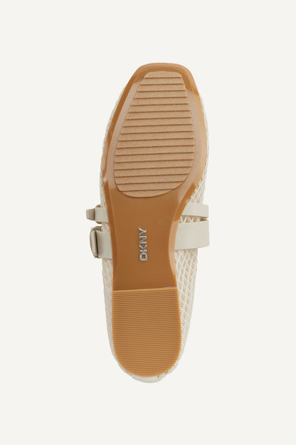 DADE MESH MARY JANE FLAT KHAKI | DKNY
